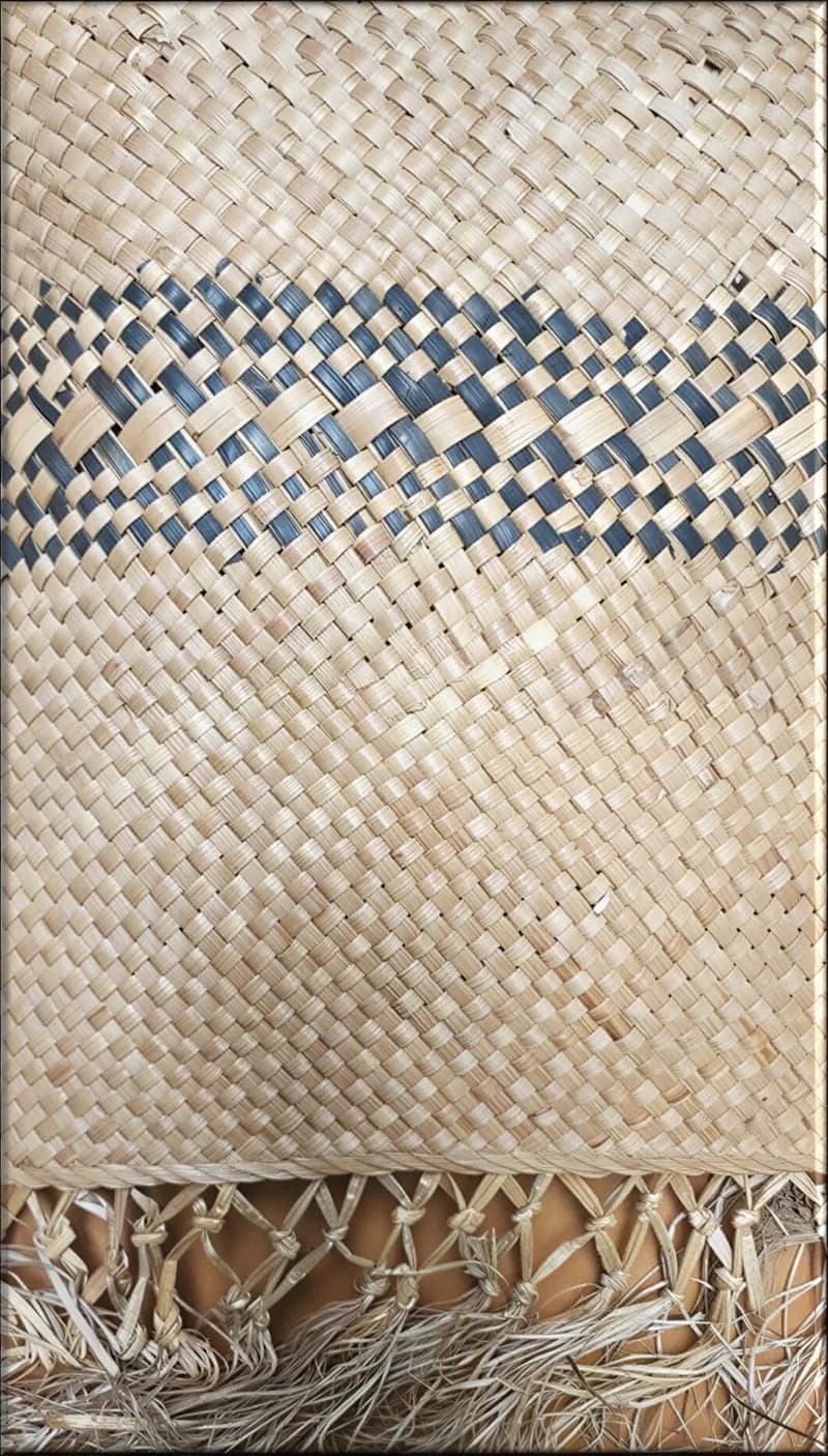A woven mat in close detail
